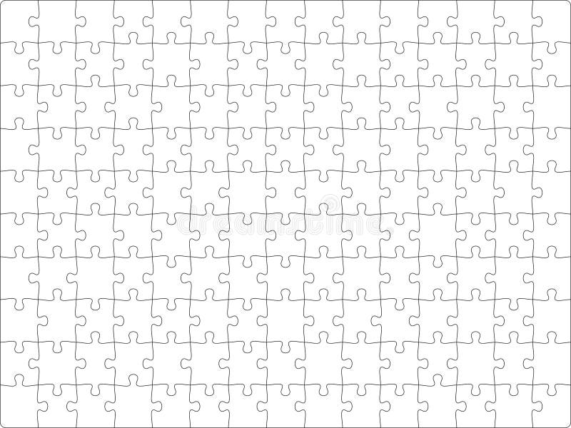 Puzzles grid template. Jigsaw puzzle pieces, thinking game and jigsaws detail frame design vector. vector illustration