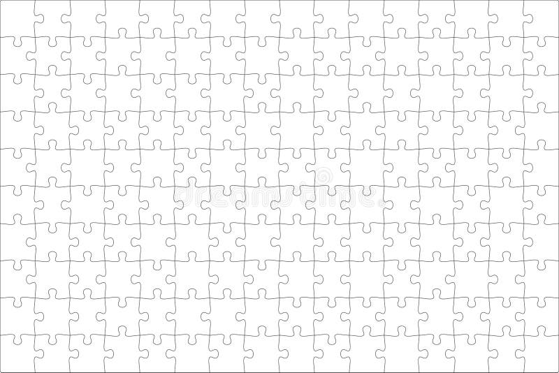 Puzzles grid template. Jigsaw puzzle pieces, thinking game and jigsaws detail frame design vector. vector illustration