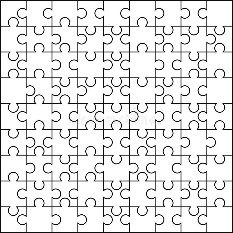Puzzles Grid Template Jigsaw Puzzle 100 Pieces Thinking Game And