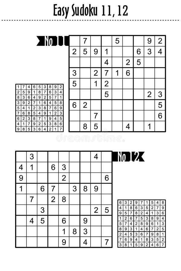 Sudoku de nível fácil 9 10 ilustração do vetor. Ilustração de apropriado -  177080667