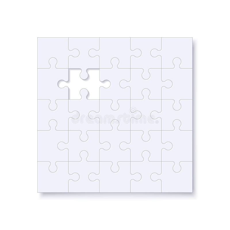 Puzzles Grid - Blank Template. Jigsaw Puzzle with 60 Pieces. Mosaic  Background for Thinking Game is 10x6 Size. Game with Details Stock Vector -  Illustration of challenge, leisure: 152583621