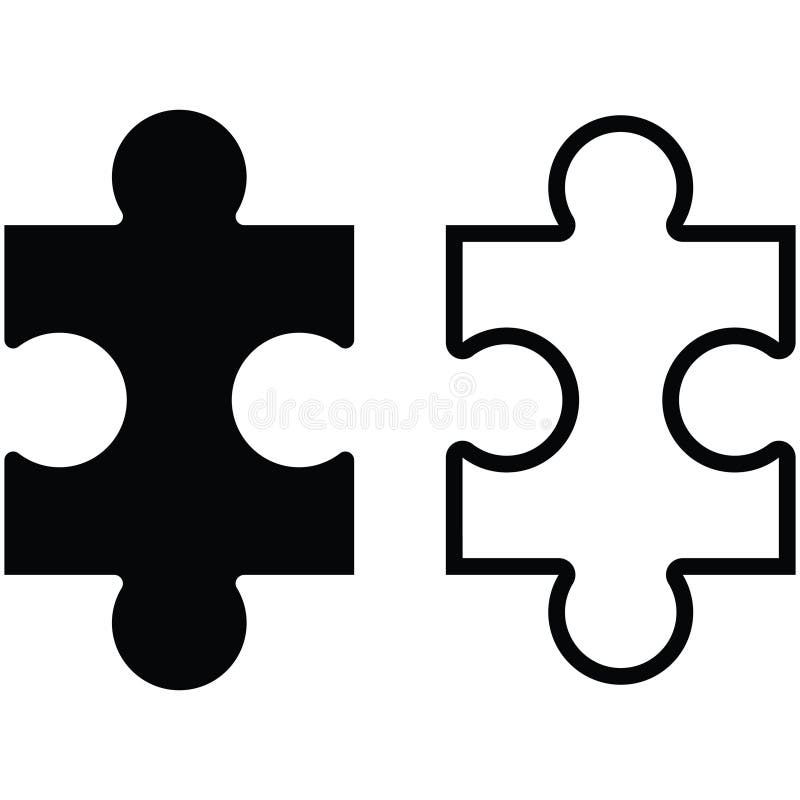 Puzzleteil-Grafik isoliert stock abbildung
