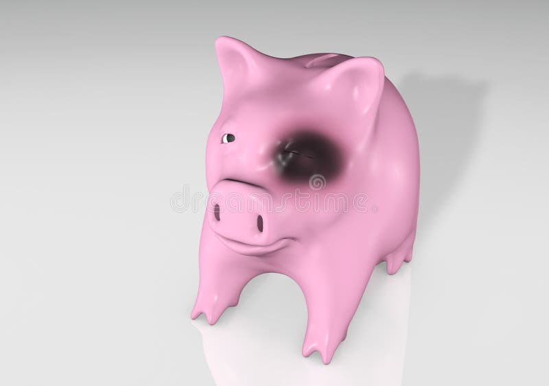 Pușculiță cu un ochi negru royalty free illustration