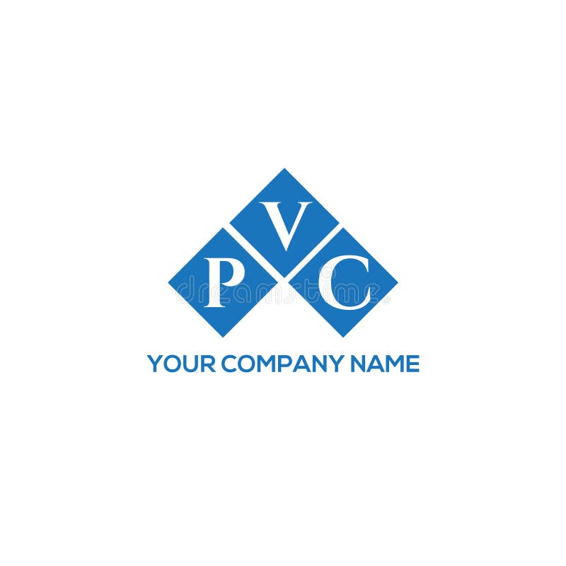 PVC Letter Logo Design on White Background. PVC Creative Initials