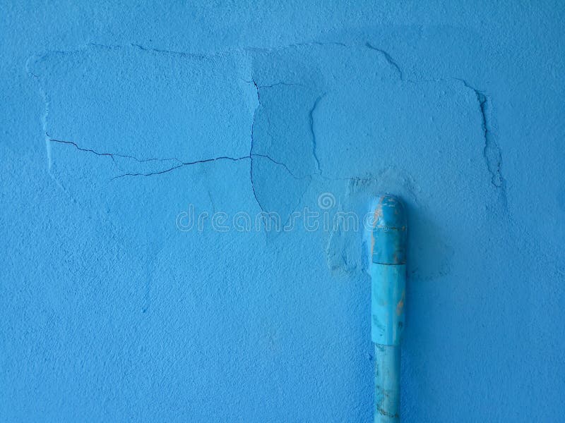 Pvc Pipe on Blue Cement Wall Texture Stock Photo Image of blue