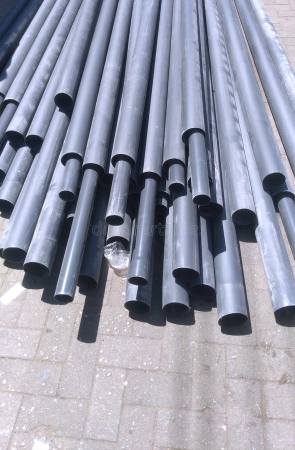 Pvc Pipes Stacked in Warehouse Stock Photo Image of drain, warehouse