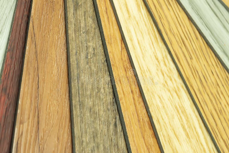 PVC Polymer Vinyl sample for customers to choose the floor design within the copy space royalty free stock images