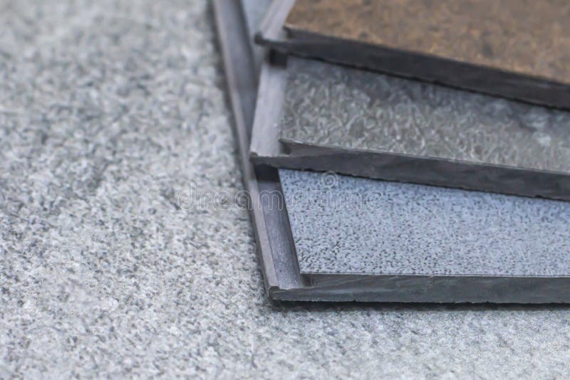 PVC Polymer Vinyl sample for customers to choose the floor design within the copy space royalty free stock photography