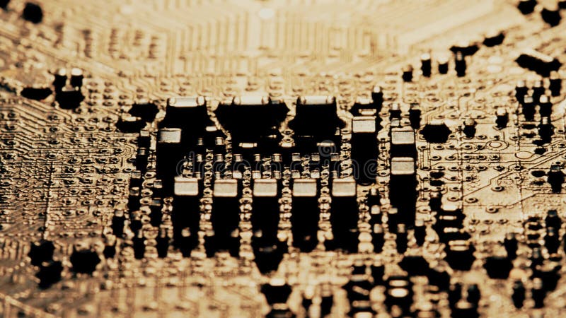 PWB de um dispositivo eletrónico, tiro macro da placa de circuito impresso foto de stock PWB de um dispositivo eletrónico, tiro macro da placa de circuito impresso foto de stock