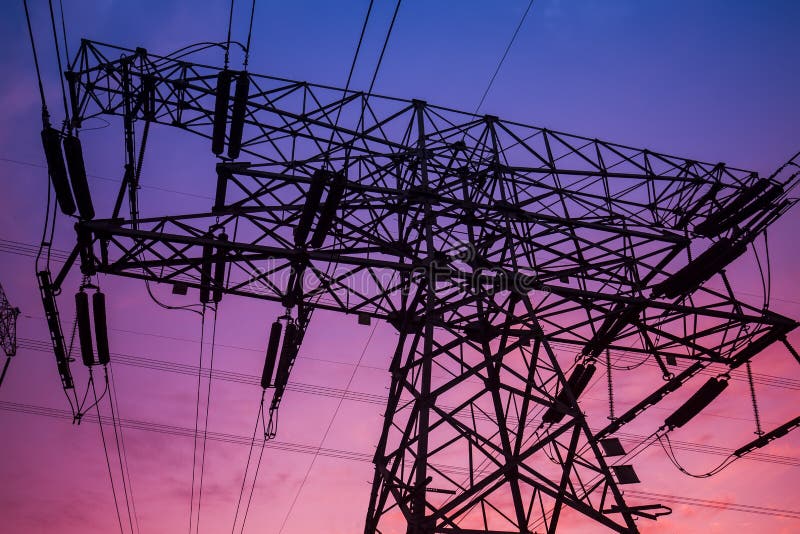 Pylon stock photo. Image of network, metal, cable, cabling 45879292