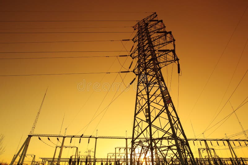 Pylon stock photo. Image of generator, supply, distribution 220041278