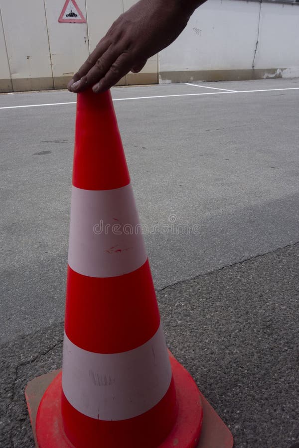 Pylon As Floor Marking or Road Marking Stock Photo Image of