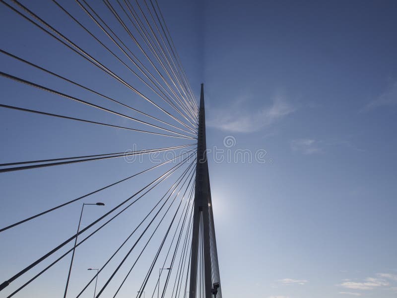 Red Plastic Pylon Barrier Line on the Street, Security Diversity, Stock
