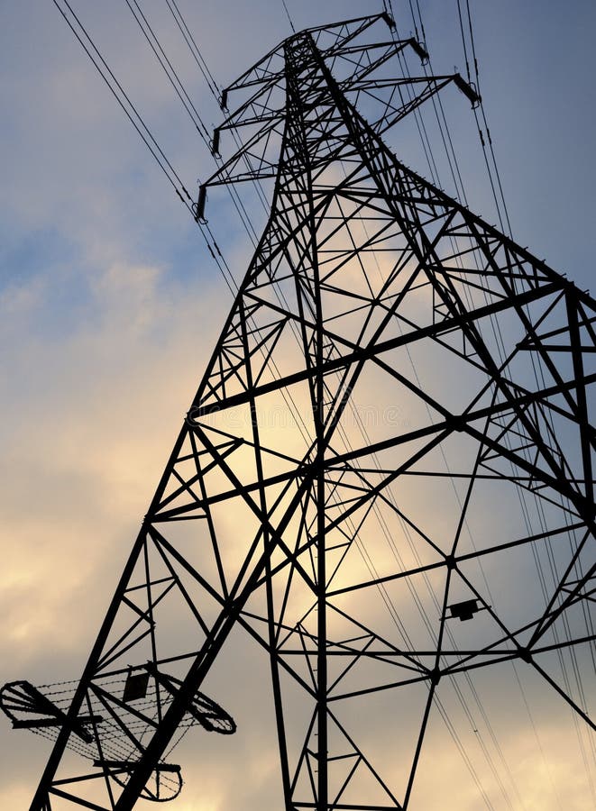 Pylon nationale het netmacht van de elektriciteit royalty-vrije stock afbeelding Pylon nationale het netmacht van de elektriciteit royalty-vrije stock afbeelding