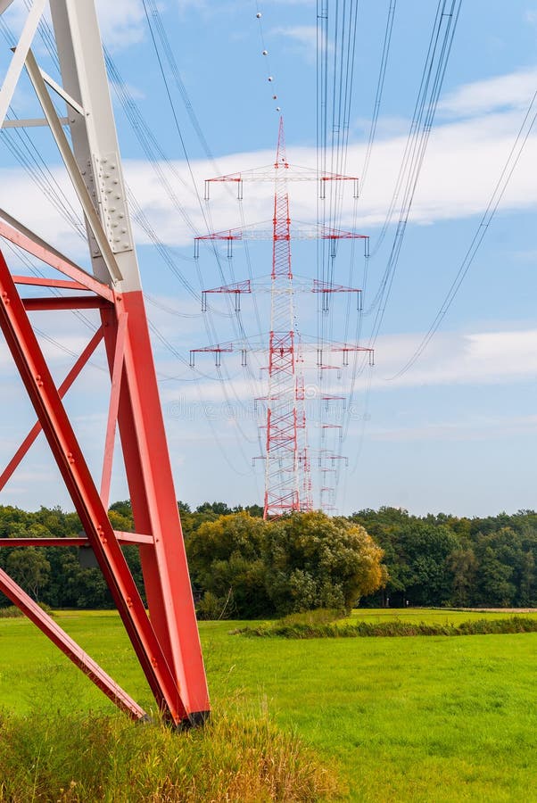 Pylons Near a Power Station Stock Photo Image of energy, system 97216624