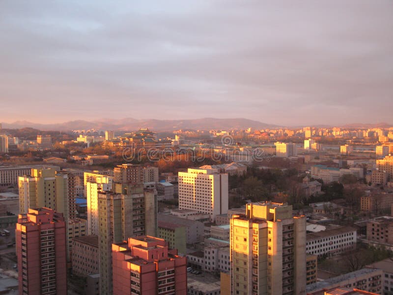 Pyongyang, il tramonto nel Korea di Nord
