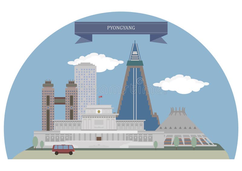 Pyongyang, Korea di Nord royalty illustrazione gratis