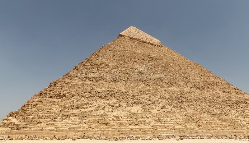 Pyramid av Khafre i det Giza pyramidkomplexet, Kairo, Egypten arkivbilder Pyramid av Khafre i det Giza pyramidkomplexet, Kairo, Egypten arkivbilder