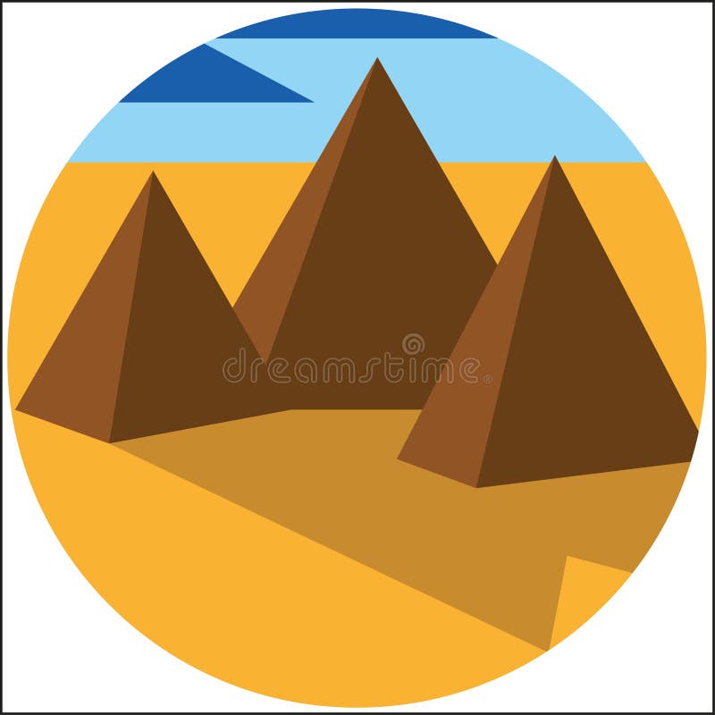 Pyramid stock vector. Illustration of giza, silhouette - 65068421