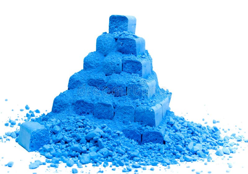 Pyramid from blue chalk