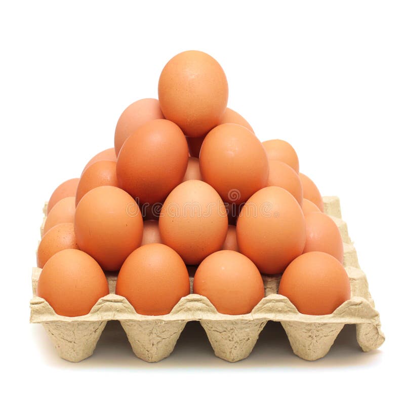 Pyramid of brown eggs