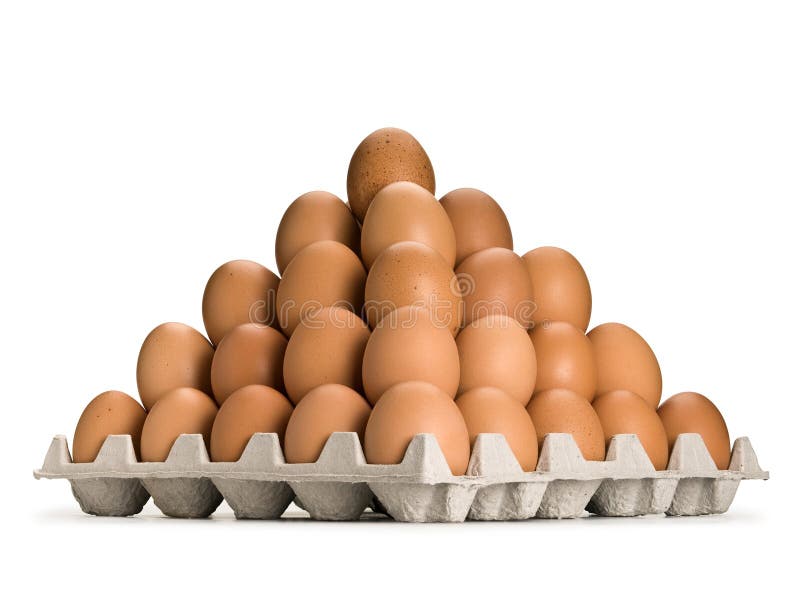 Pyramid from brown eggs