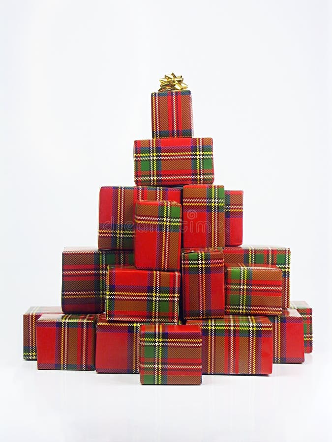 Pyramid of Christmas presents