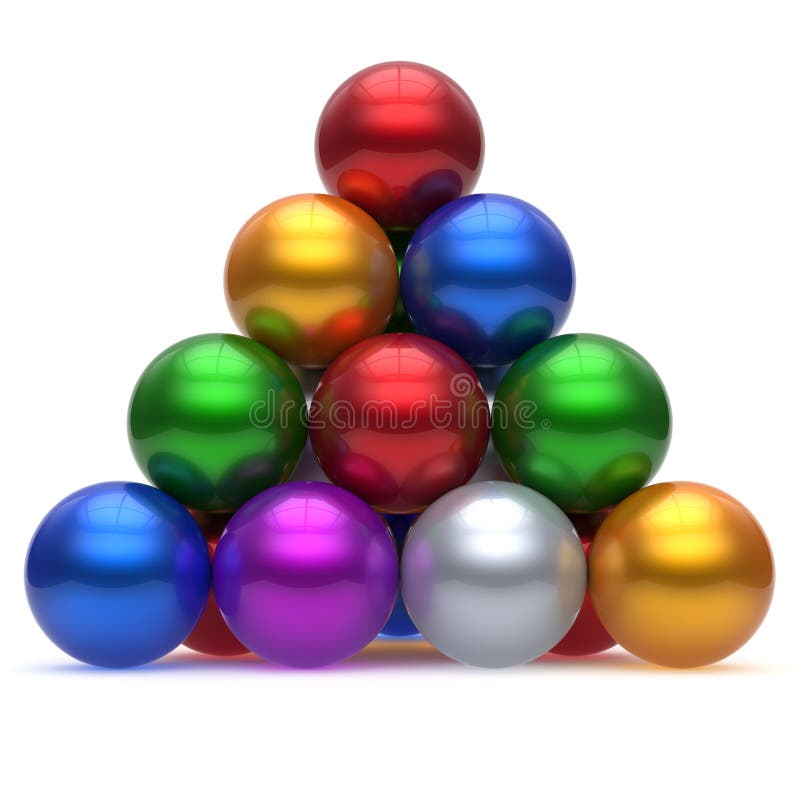 Pyramid corporation sphere ball red top order leadership win