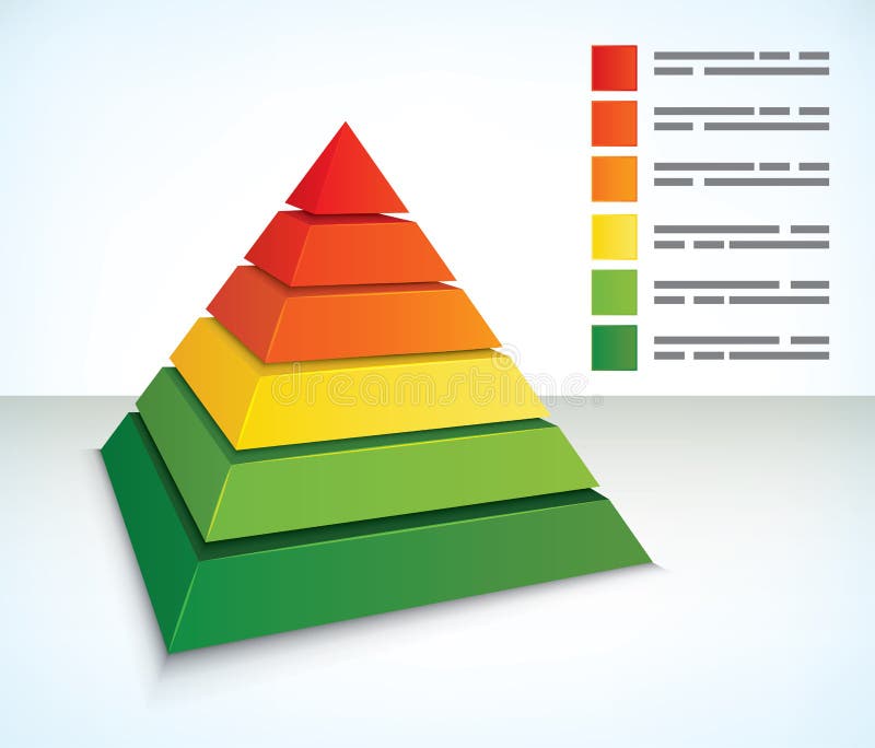 Pyramid Diagram Stock Vector Illustration Of Seven Construction