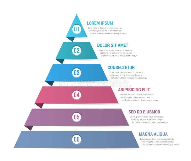 Pyramid Infographics stock vector. Illustration of level - 109058853