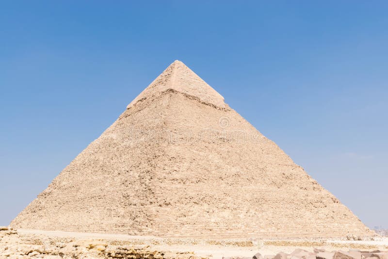 The Pyramid of Khafre or of Chephren royalty free stock photo The Pyramid of Khafre or of Chephren royalty free stock photo