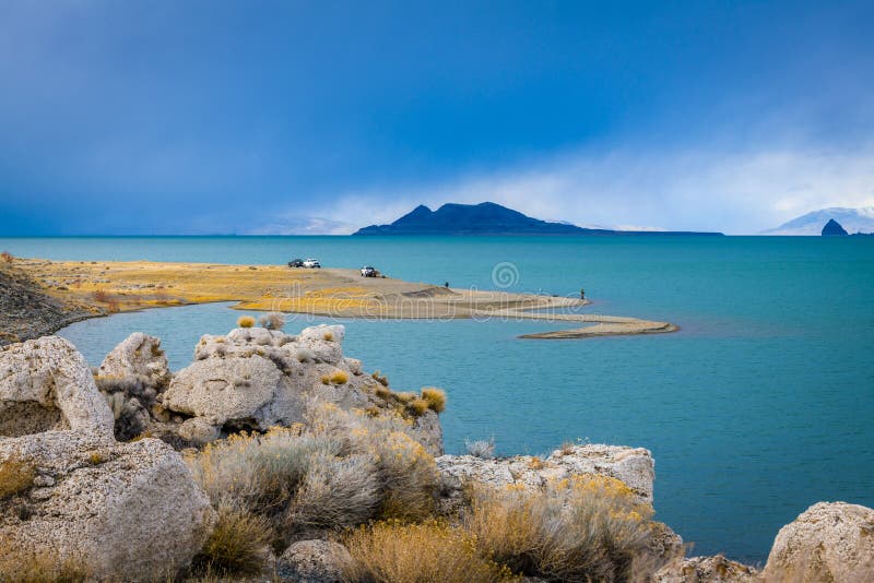 Pyramid Lake in NV stock photo. Image of lake, rocky 206332652