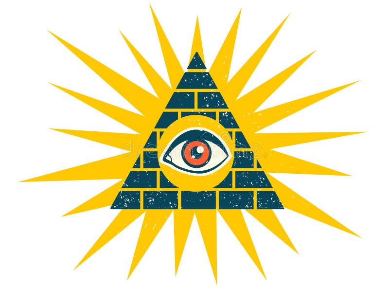 Pyramid med ögat royaltyfri illustrationer Pyramid med ögat royaltyfri illustrationer