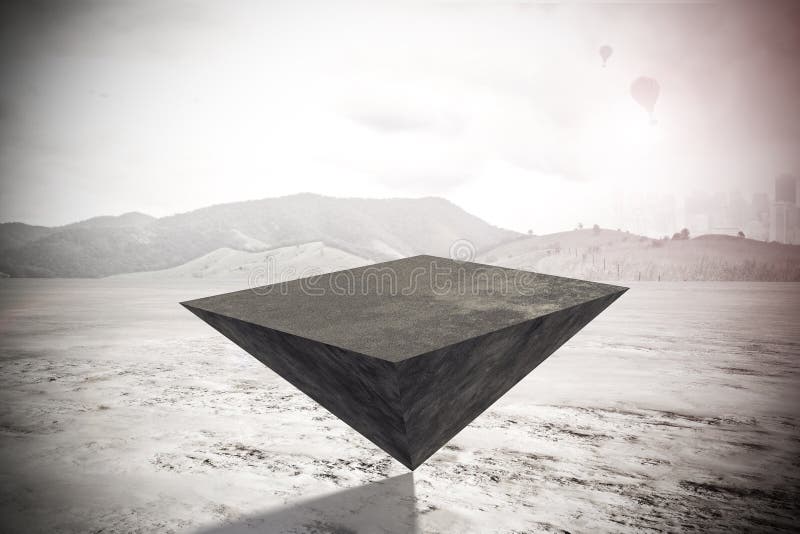 Pyramid on outdoor background vector illustration