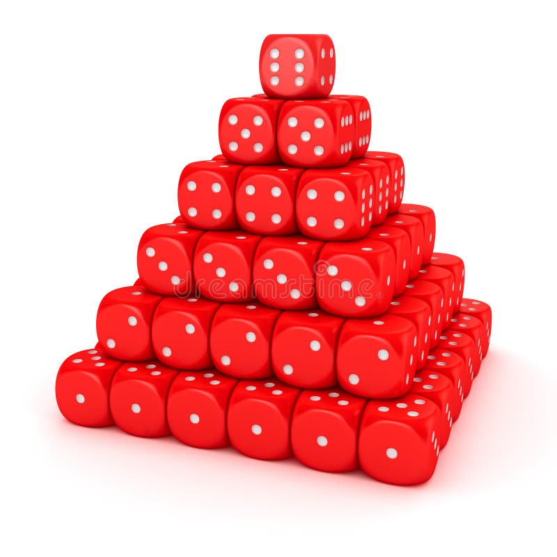Pyramid of dice stock illustration. Illustration of counting 4876713