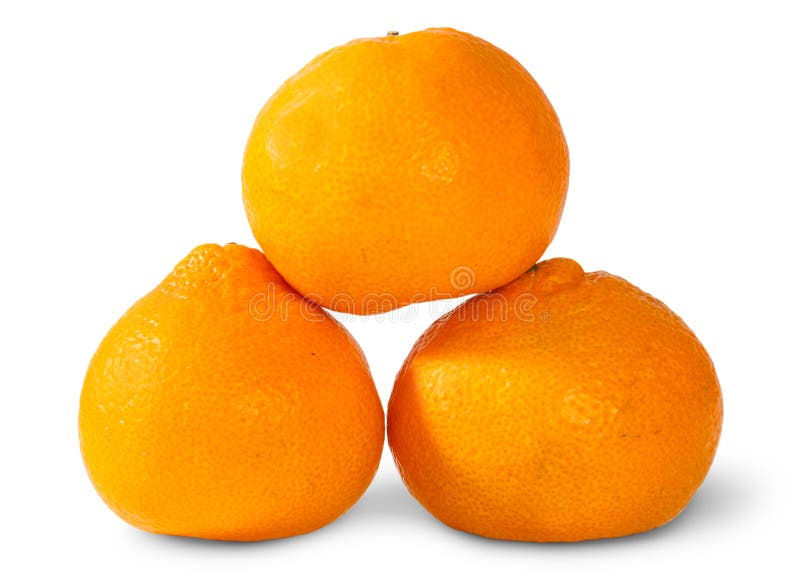 Pyramid of Three Ripe Tangerines Stock Photo Image of healthy, nature