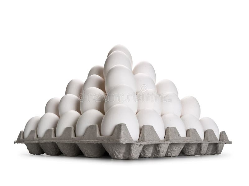 Pyramid from white eggs stock photo. Image of ecology 104710334