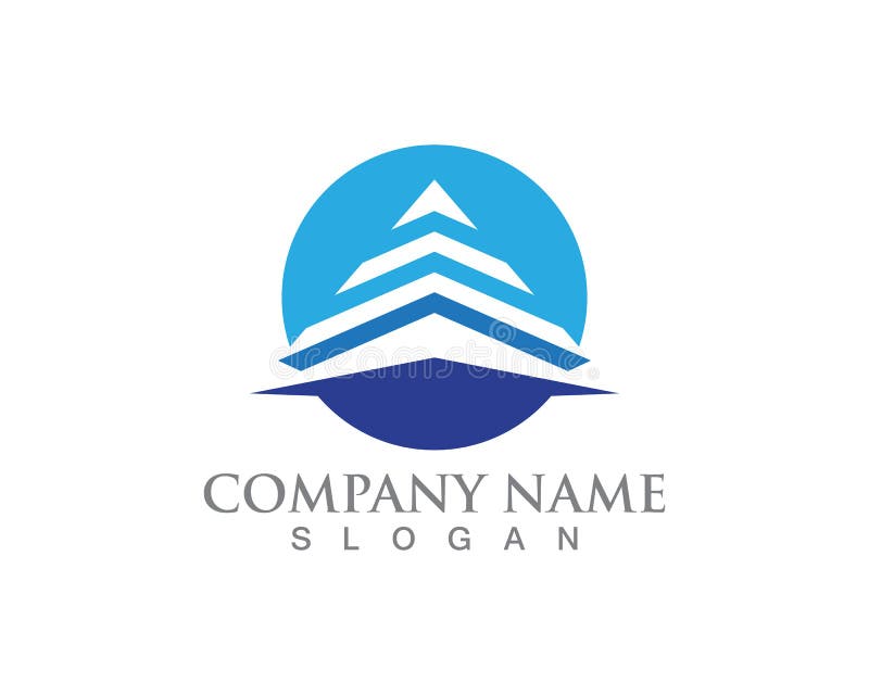 Vectorlogo's en symboolsjablonen voor piramides stock illustratie