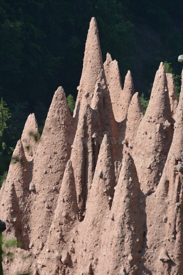 Pyramides de la terre de Ritten photo stock