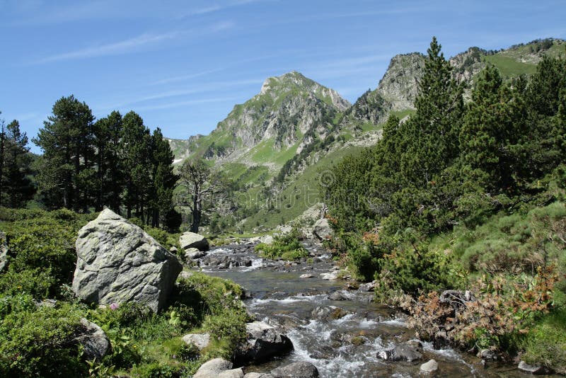 Pyrenean ποταμός σε Ariege, Γαλλία στοκ φωτογραφία με δικαίωμα ελεύθερης χρήσης