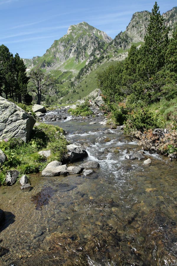Pyrenean ποταμός σε Ariege, Γαλλία στοκ φωτογραφία με δικαίωμα ελεύθερης χρήσης