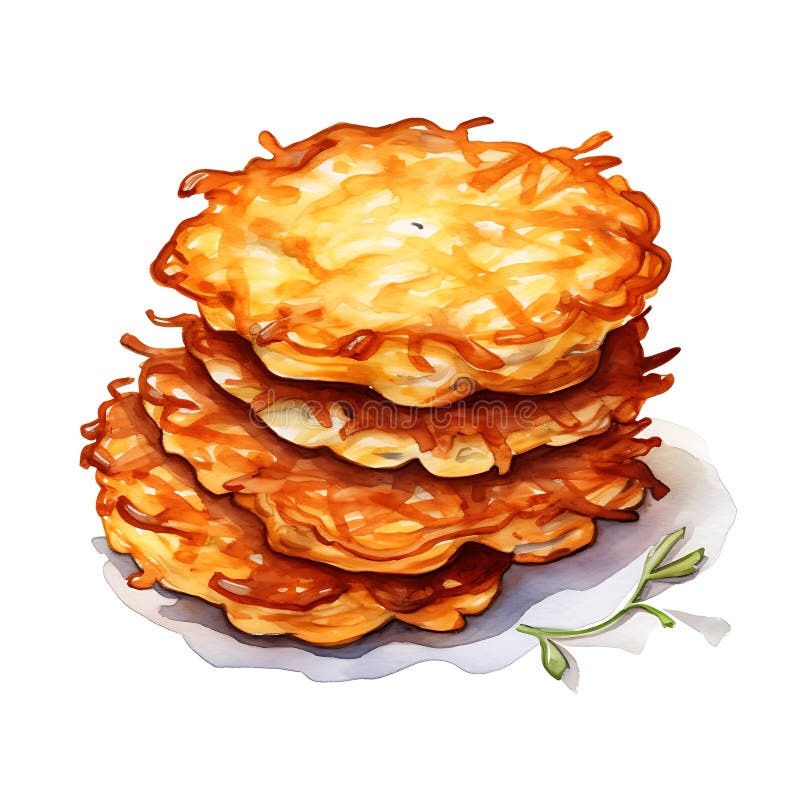 Pyszne chrupiące latkes świętujący festiwal hanukkah ilustracja wektor