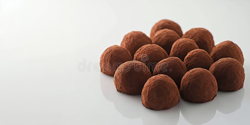 Pyszne Trufle Czekoladowe Słodkie Pustynie Cukiernicze Gourmet Brown Cocoa Luksusowe Smaki royalty ilustracja