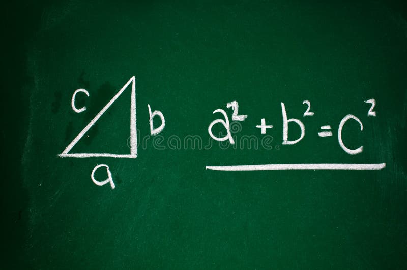 pythagorean theorem pythagoras chalkboard stelling