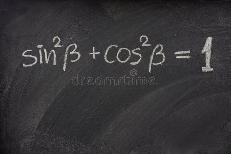 Pythagorean trigonometric identity on a blackboard