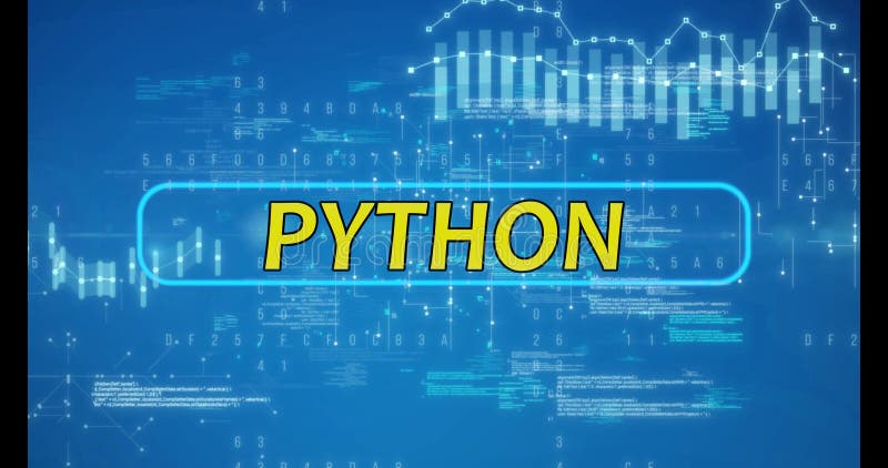 κινούμενα σχέδια Python σε μπλε φόντο