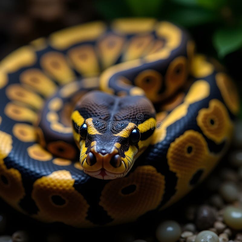Μοντέρνο πορτρέτο μπάλας python με όμορφα χρώματα ελεύθερη απεικόνιση δικαιώματος