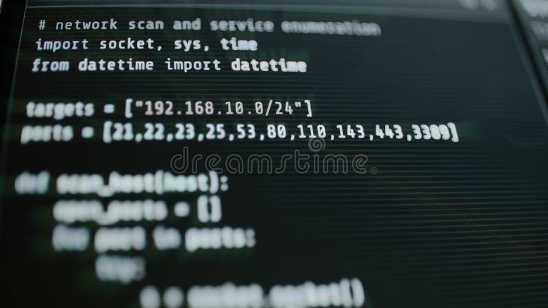 Ο σαρωτής δικτύου Python ορίζει στόχους και κοινές θύρες φιλμ μικρού μήκους