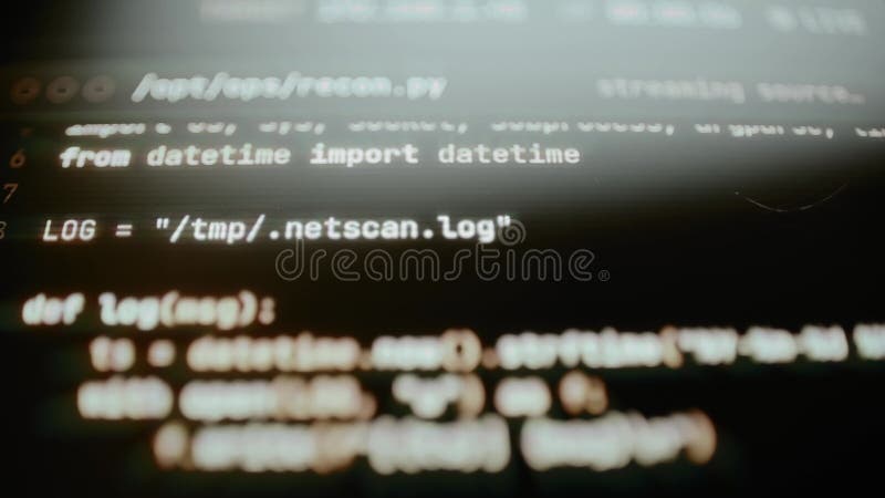 Το σενάριο αναγνώρισης Python περιηγείται σε βοηθητικές λειτουργίες απόθεμα βίντεο