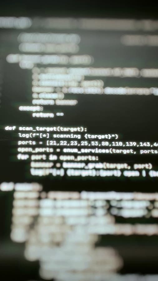 Συνάρτηση σάρωσης Python με λίστα θυρών διανυσματική απεικόνιση